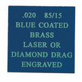 Blue Coated 85/15 Brass Engraving Sheet Stock (12"x24"x0.02")